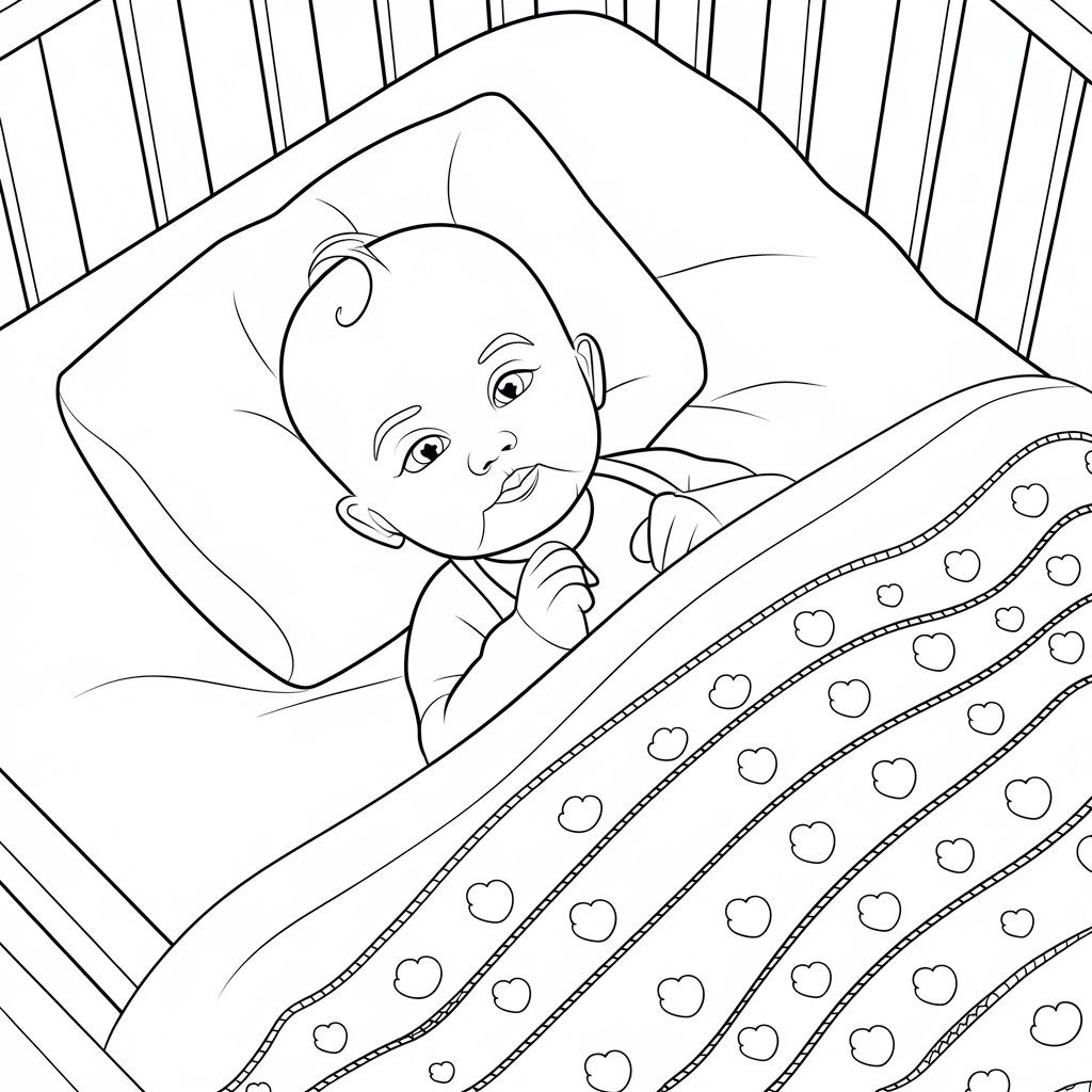 Desenho de Bebes para colorir e imprimir: número 15