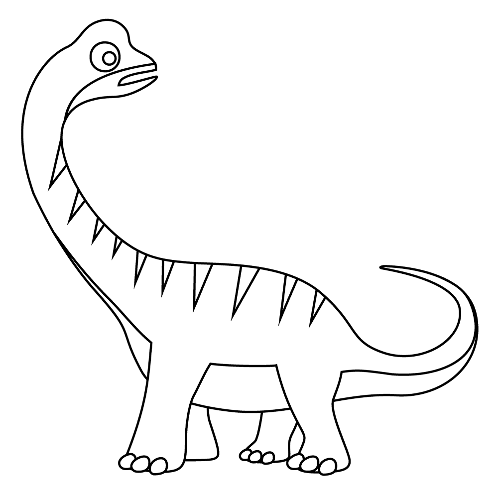 Desenho de Bebês Dinossauros para colorir e imprimir: número 3