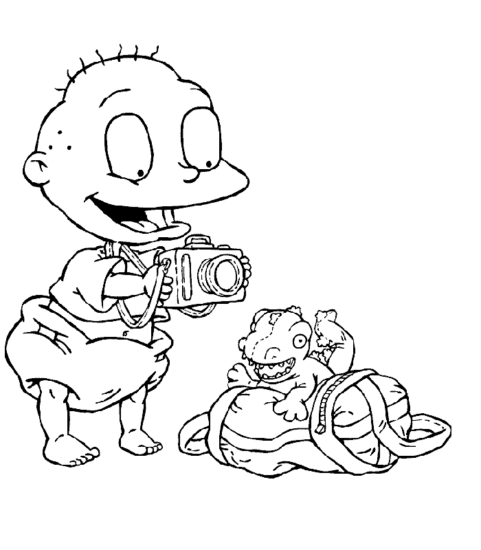 Desenho de Bebês Dinossauros para colorir e imprimir: número 4