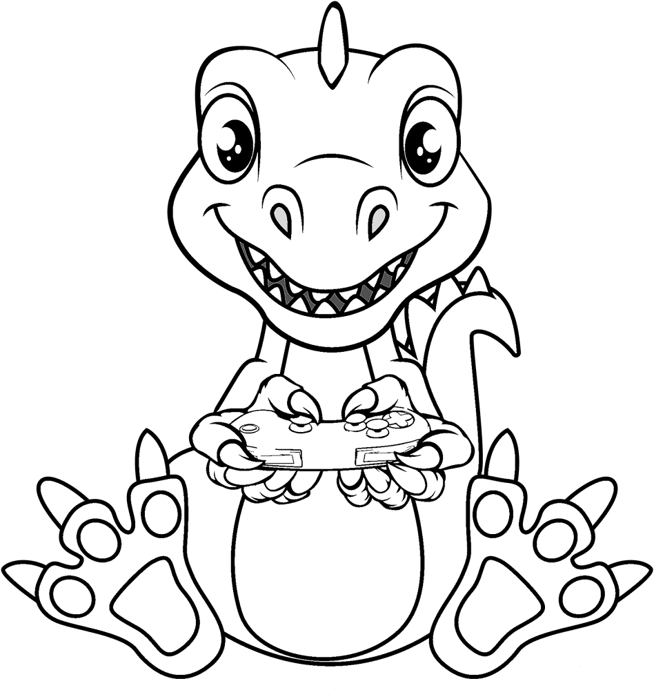 Desenho de Bebês Dinossauros para colorir e imprimir: número 12