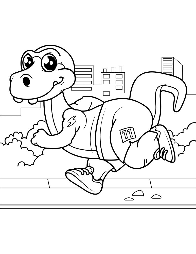Desenho de Bebês Dinossauros para colorir e imprimir: número 19