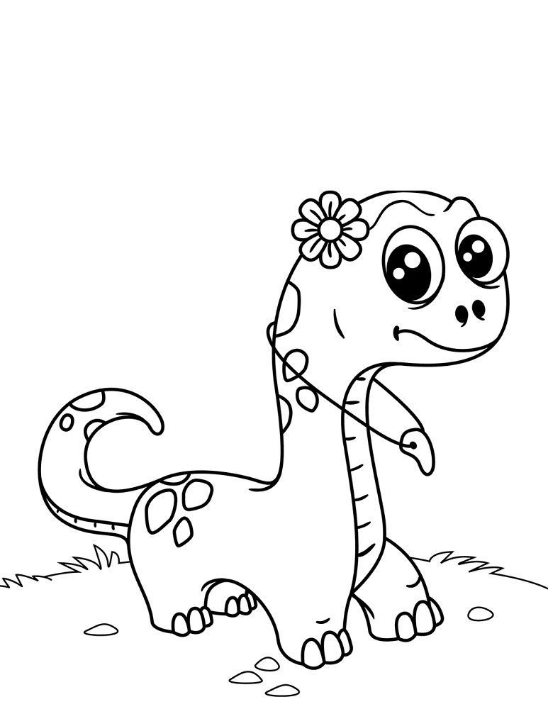 Desenho de Bebês Dinossauros para colorir e imprimir: número 20