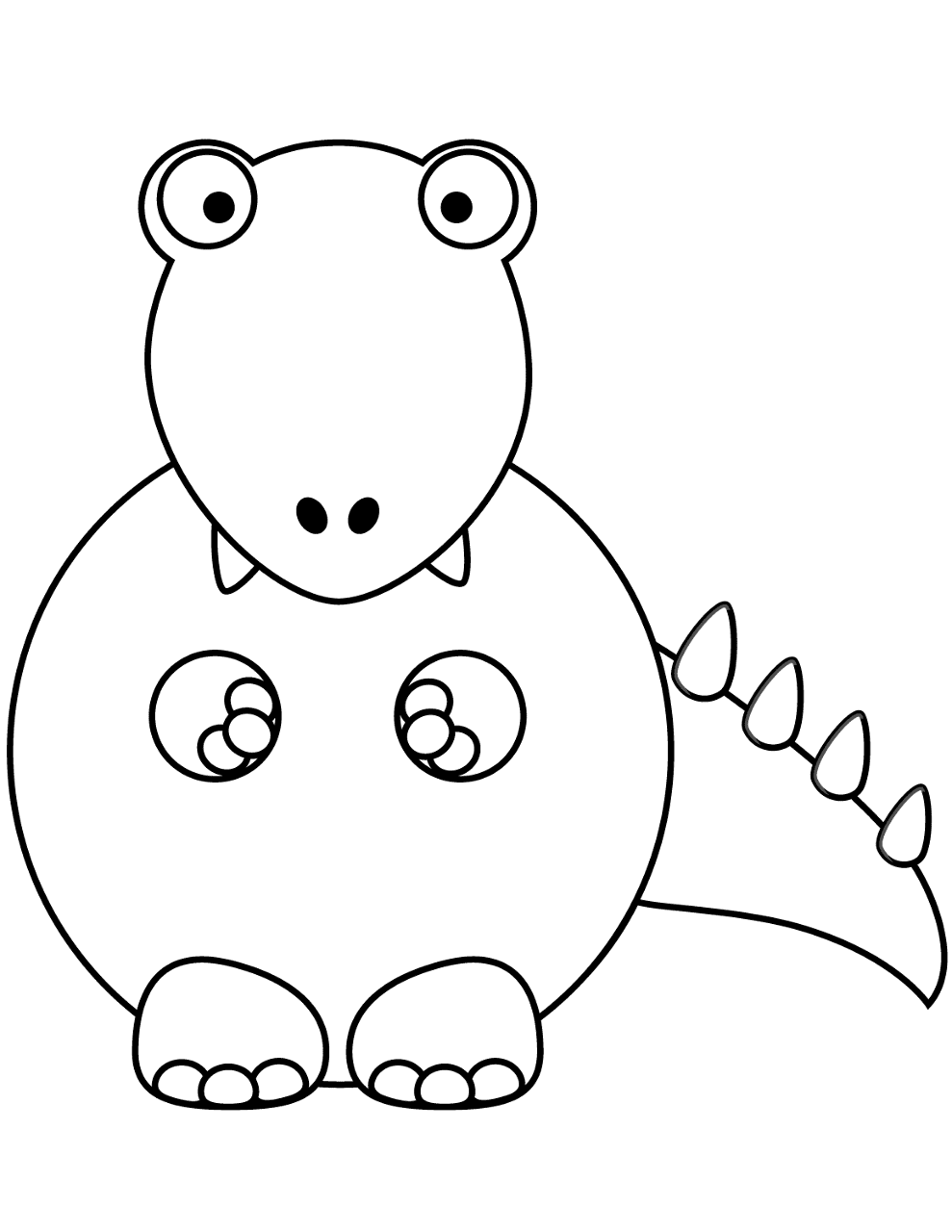 Desenho de Bebês Dinossauros para colorir e imprimir: número 26