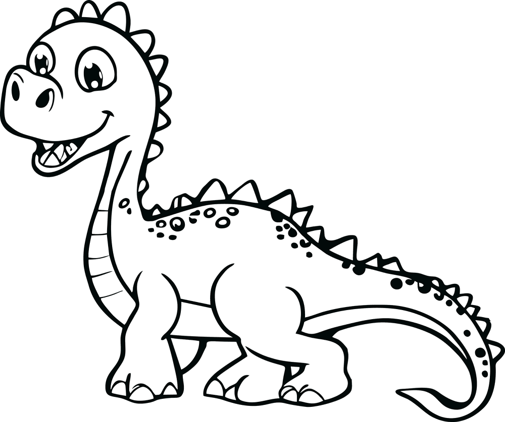 Desenho de Bebês Dinossauros para colorir e imprimir: número 27