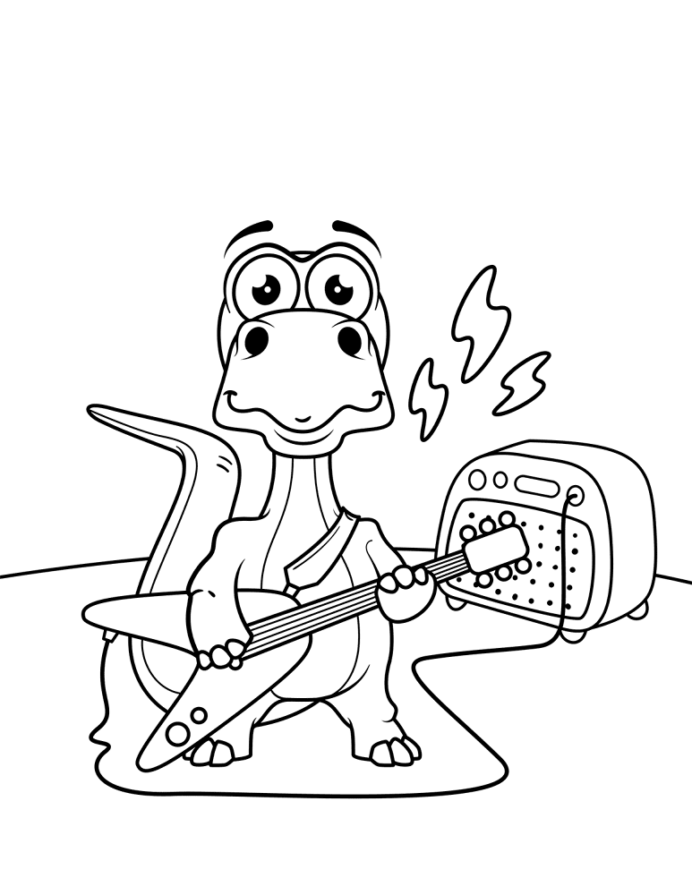 Desenho de Bebês Dinossauros para colorir e imprimir: número 29