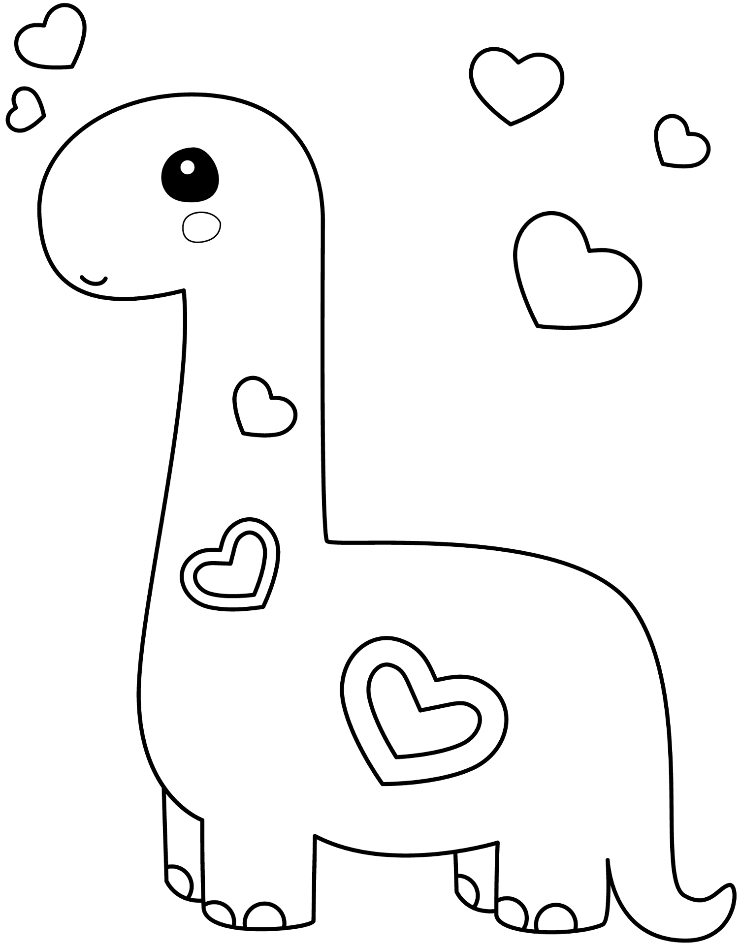 Desenho de Bebês Dinossauros para colorir e imprimir: número 35