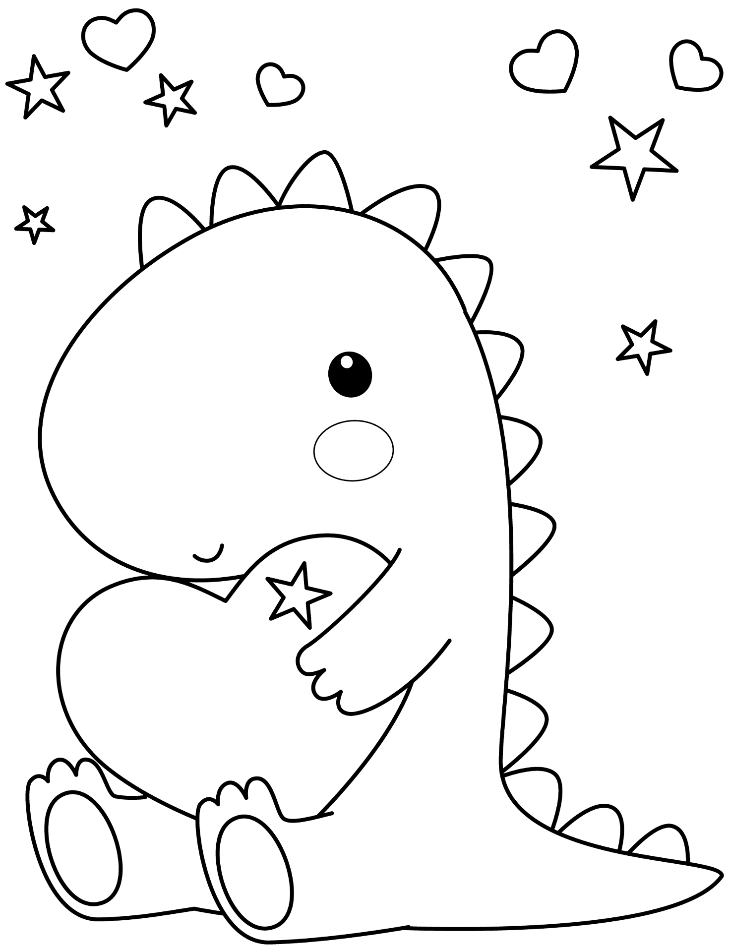 Desenho de Bebês Dinossauros para colorir e imprimir: número 37