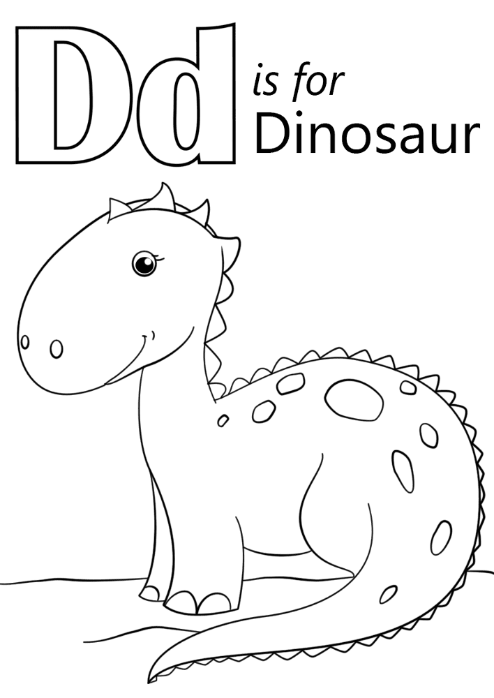 Desenho de Bebês Dinossauros para colorir e imprimir: número 38