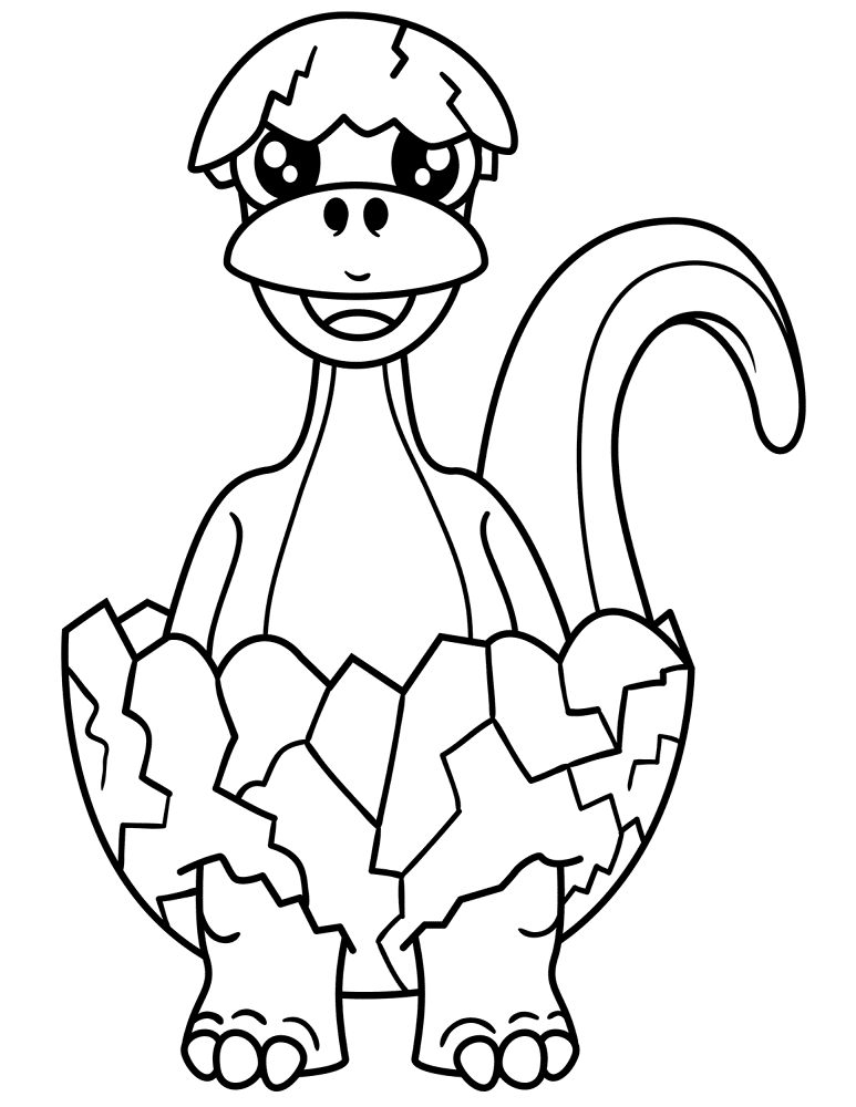 Desenho de Bebês Dinossauros para colorir e imprimir: número 39