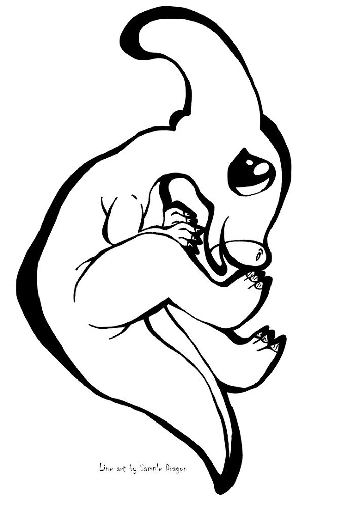 Desenho de Bebês Dinossauros para colorir e imprimir: número 40