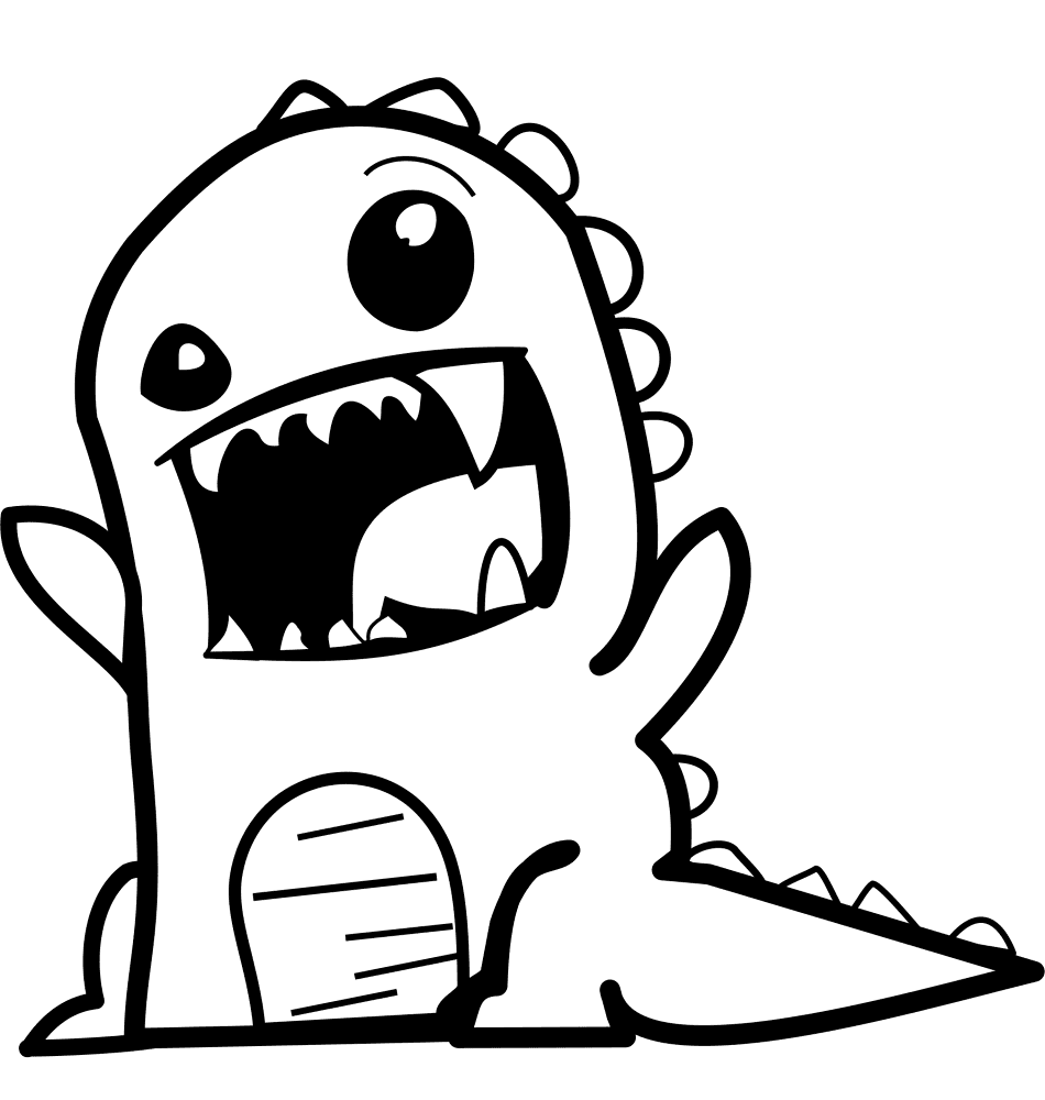 Desenho de Bebês Dinossauros para colorir e imprimir: número 41