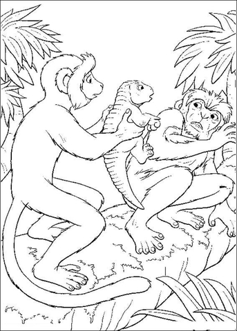 Desenho de Bebês Dinossauros para colorir e imprimir: número 43