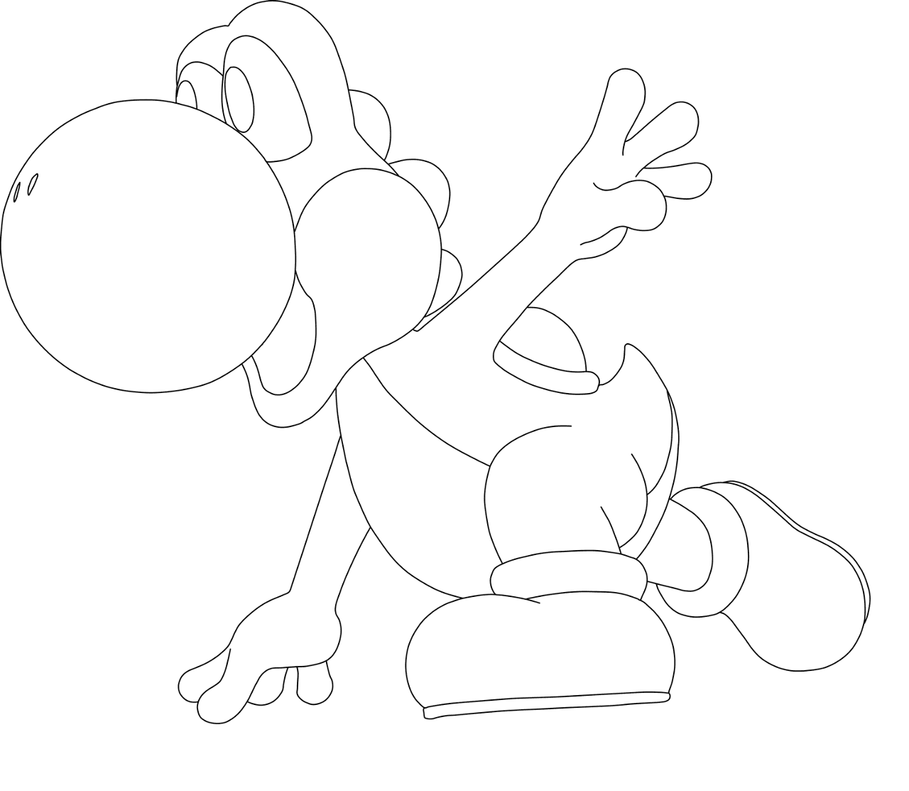 Desenho de Bebês Dinossauros para colorir e imprimir: número 48