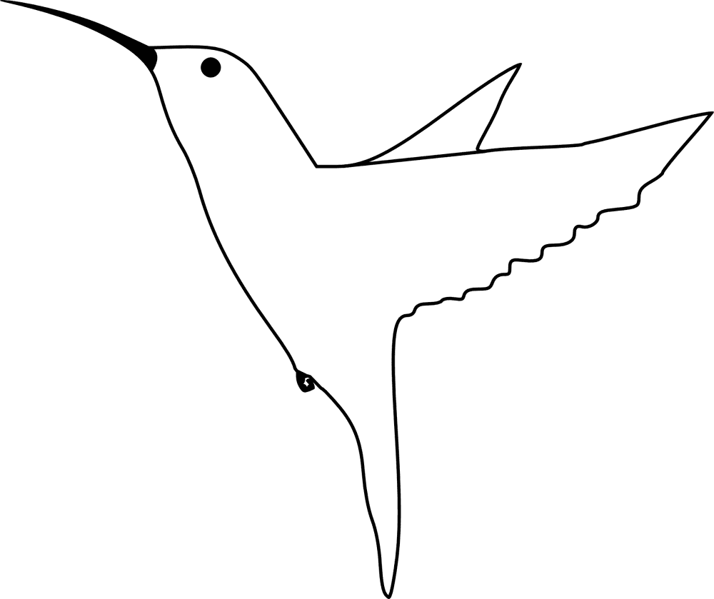 Desenho de Beija Flor para colorir e imprimir: número 16