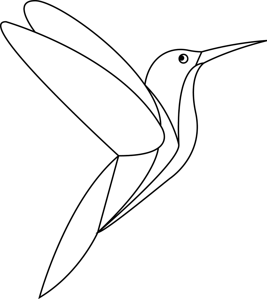 Desenho de Beija Flor para colorir e imprimir: número 18