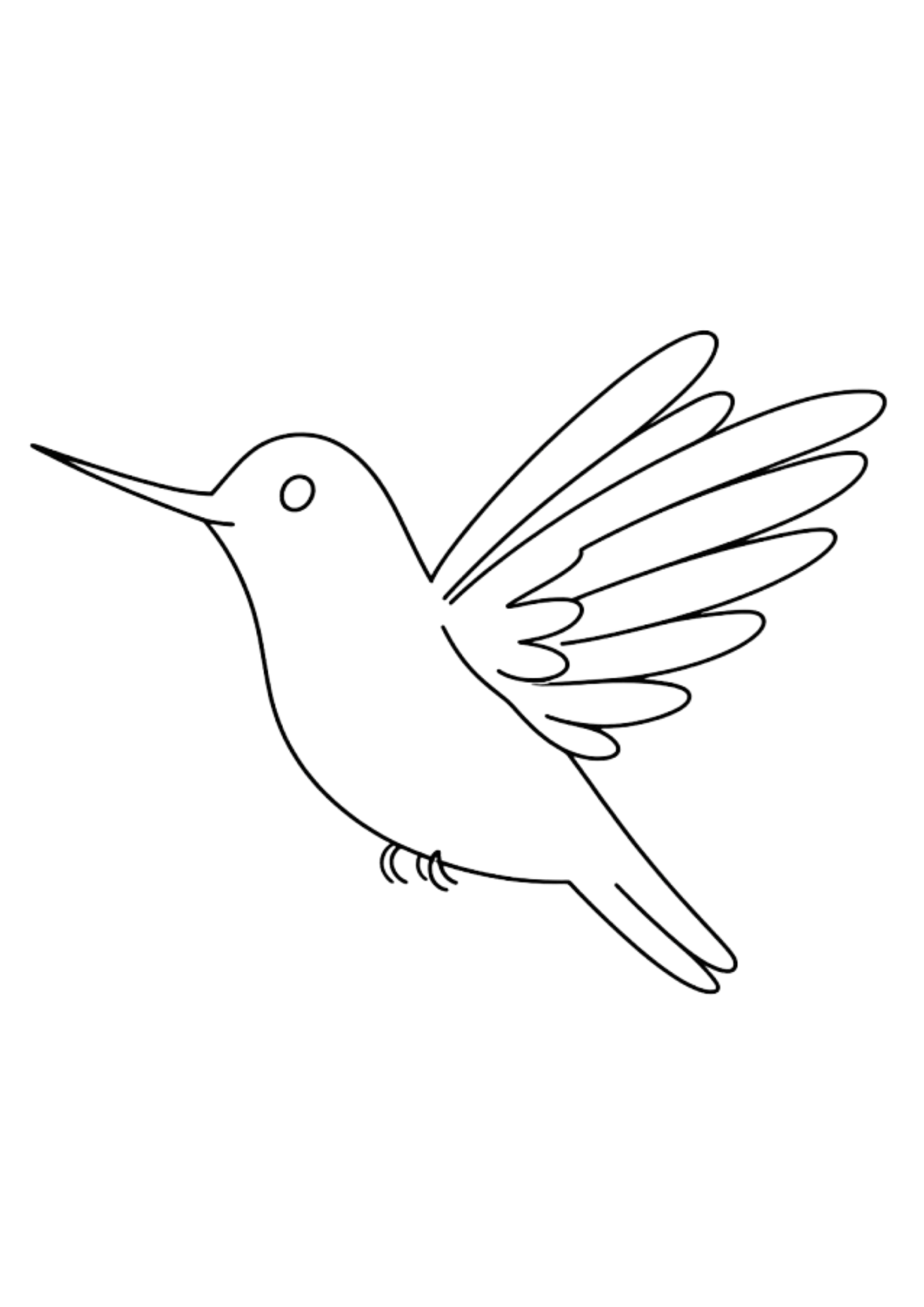 Desenho de Beija Flor para colorir e imprimir: número 26