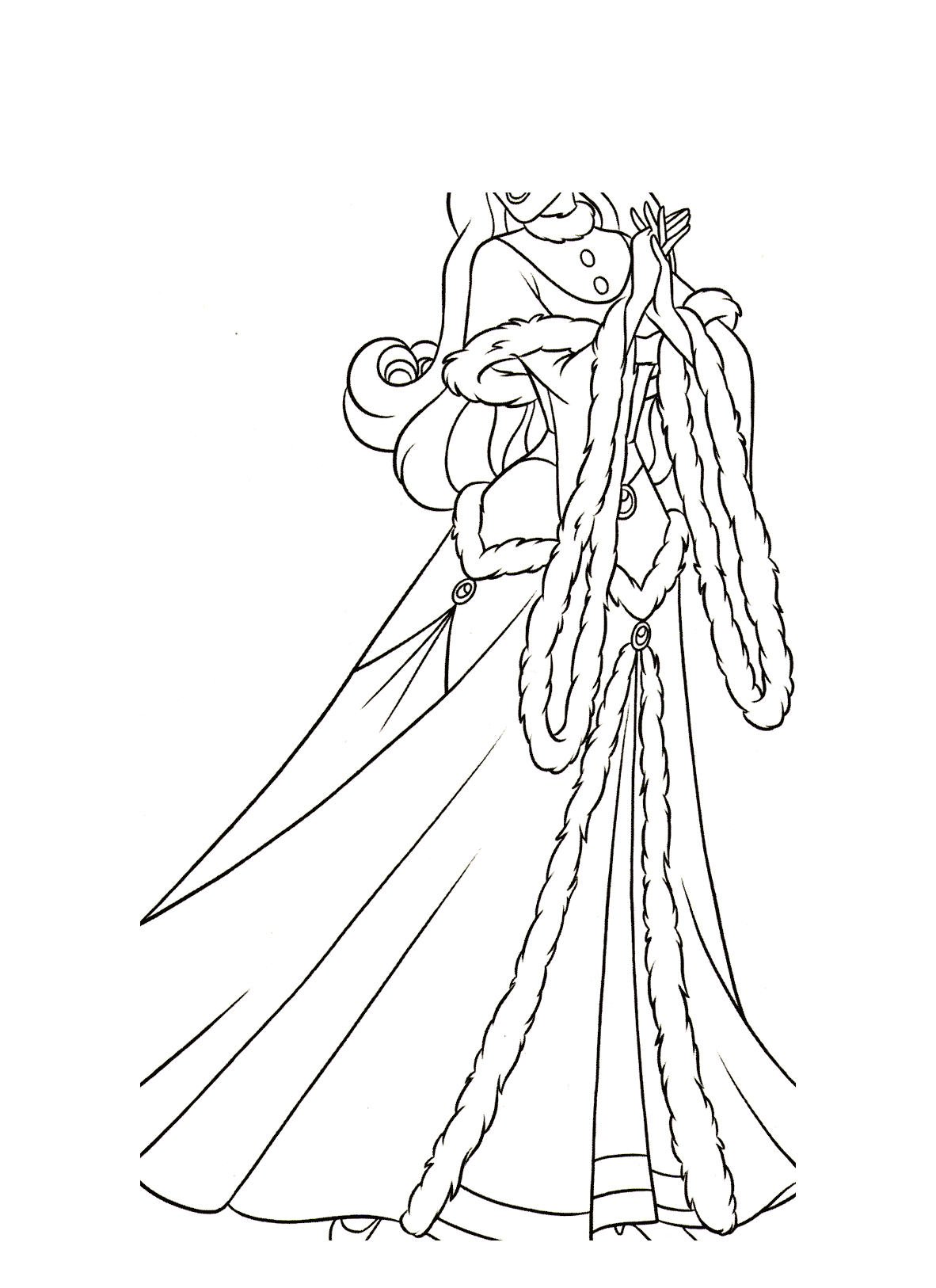 Desenho de Bela Adormecida para colorir e imprimir: número 1