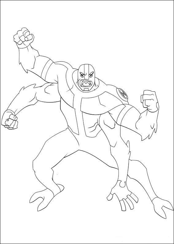 Desenho de Ben 10 para colorir e imprimir: número 1