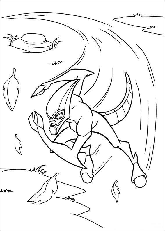 Desenho de Ben 10 para colorir e imprimir: número 3