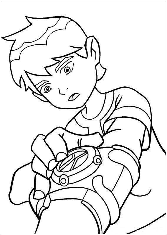 Desenho de Ben 10 para colorir e imprimir: número 9