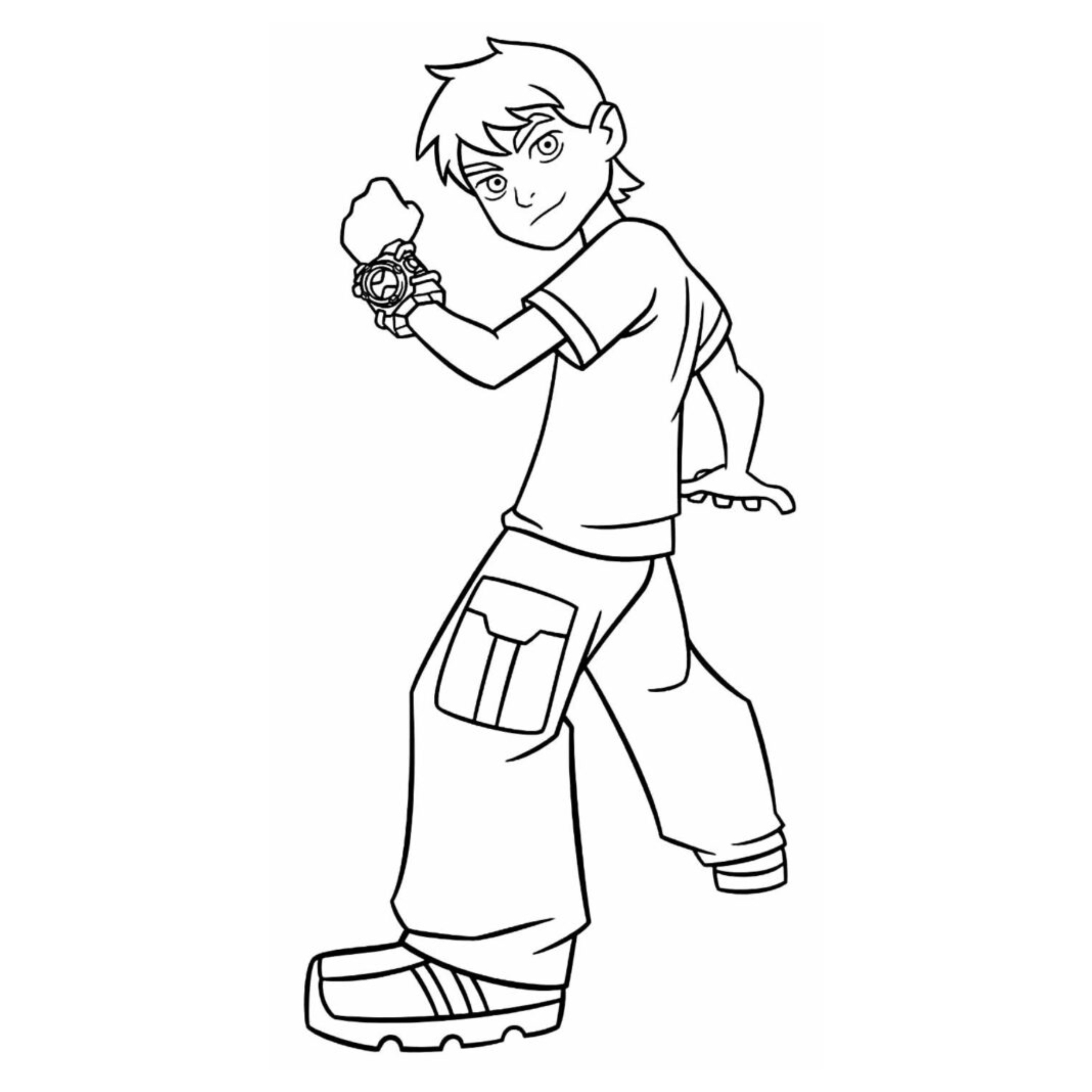 Desenho de Ben 10 para colorir e imprimir: número 11