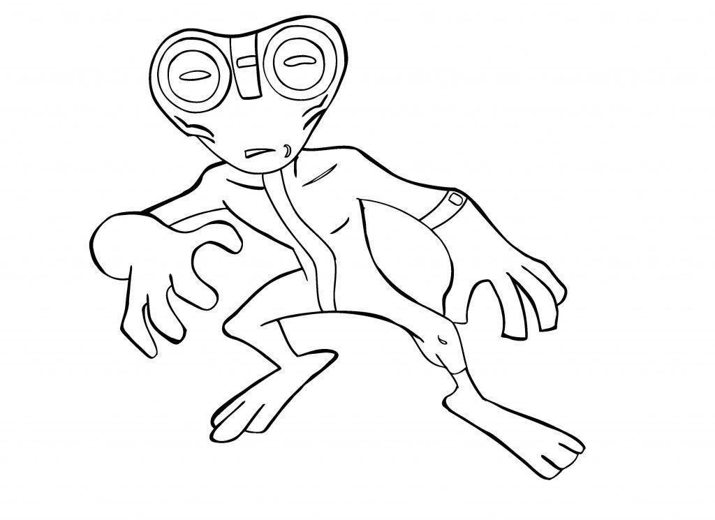 Desenho de Ben 10 para colorir e imprimir: número 12