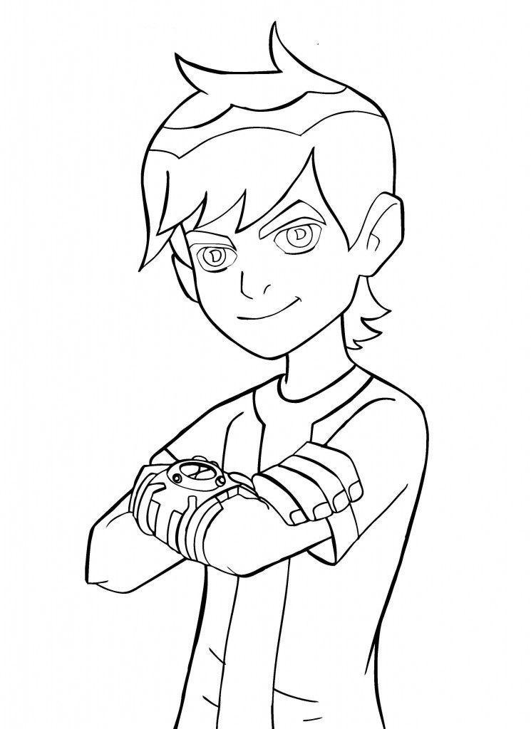 Desenho de Ben 10 para colorir e imprimir: número 14