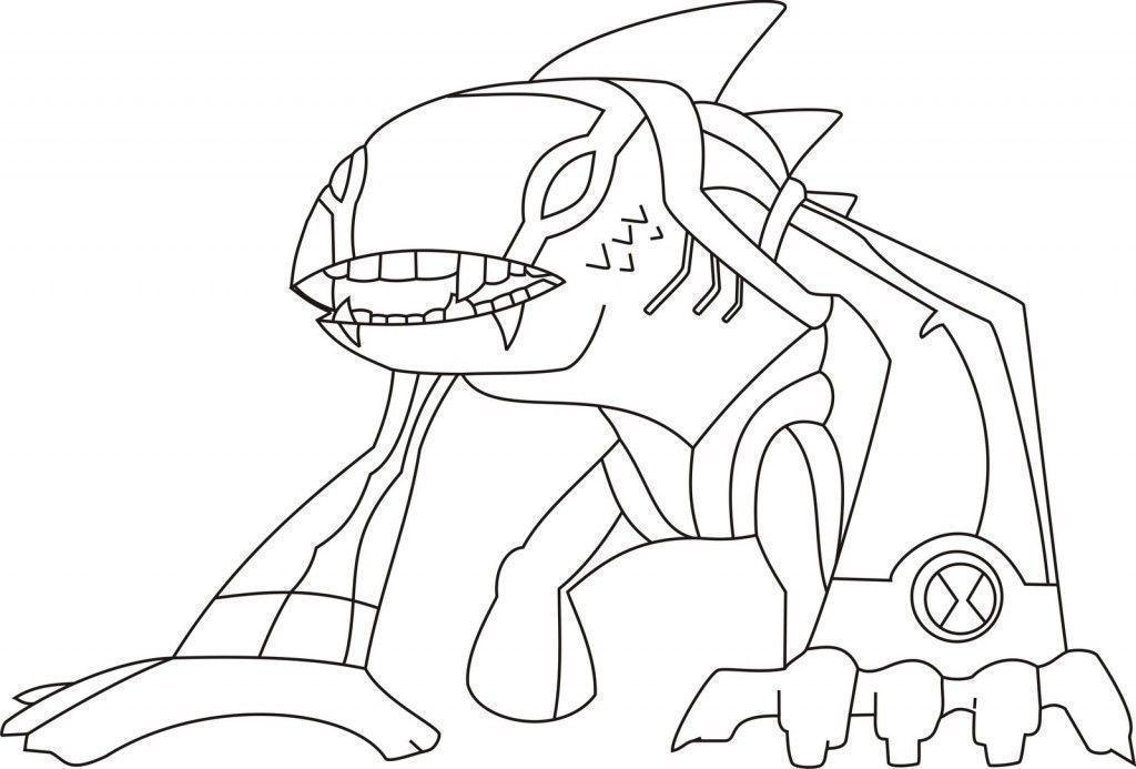 Desenho de Ben 10 para colorir e imprimir: número 17
