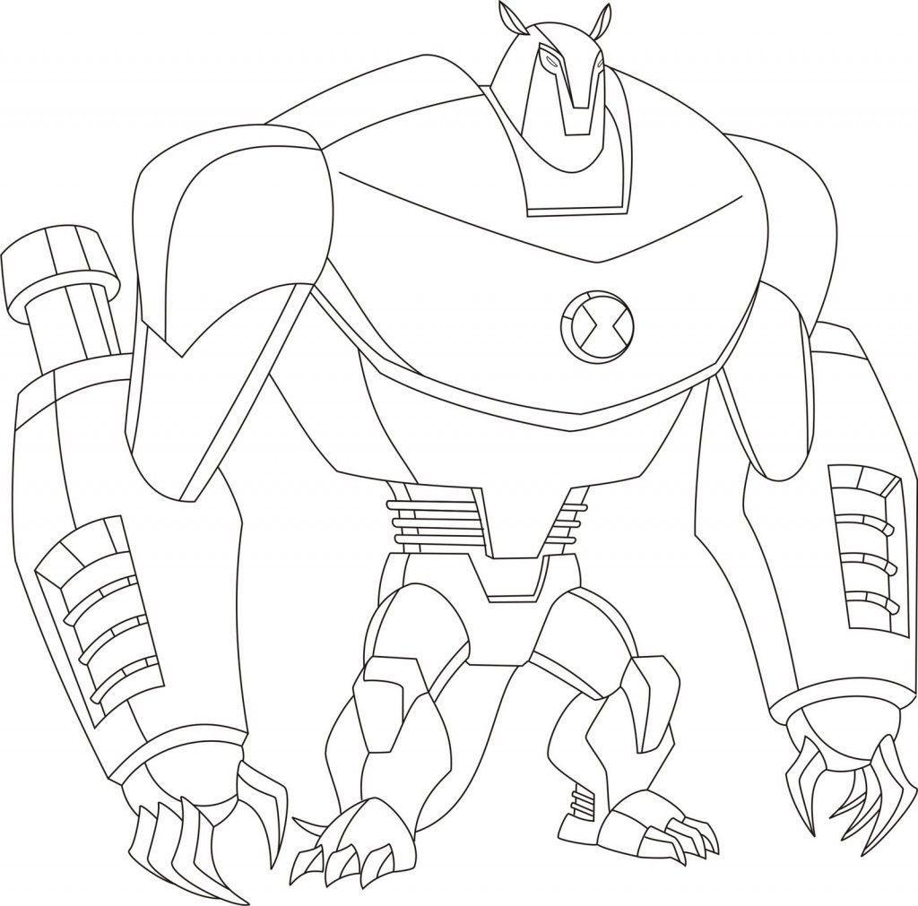 Desenho de Ben 10 para colorir e imprimir: número 20