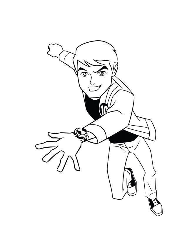 Desenho de Ben 10 para colorir e imprimir: número 21