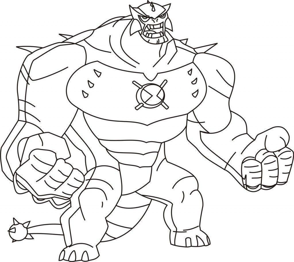 Desenho de Ben 10 para colorir e imprimir: número 23