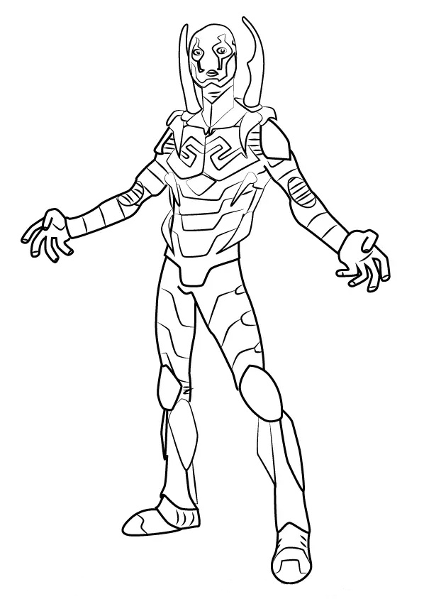 Desenho de Besouro Azul para colorir e imprimir: número 2