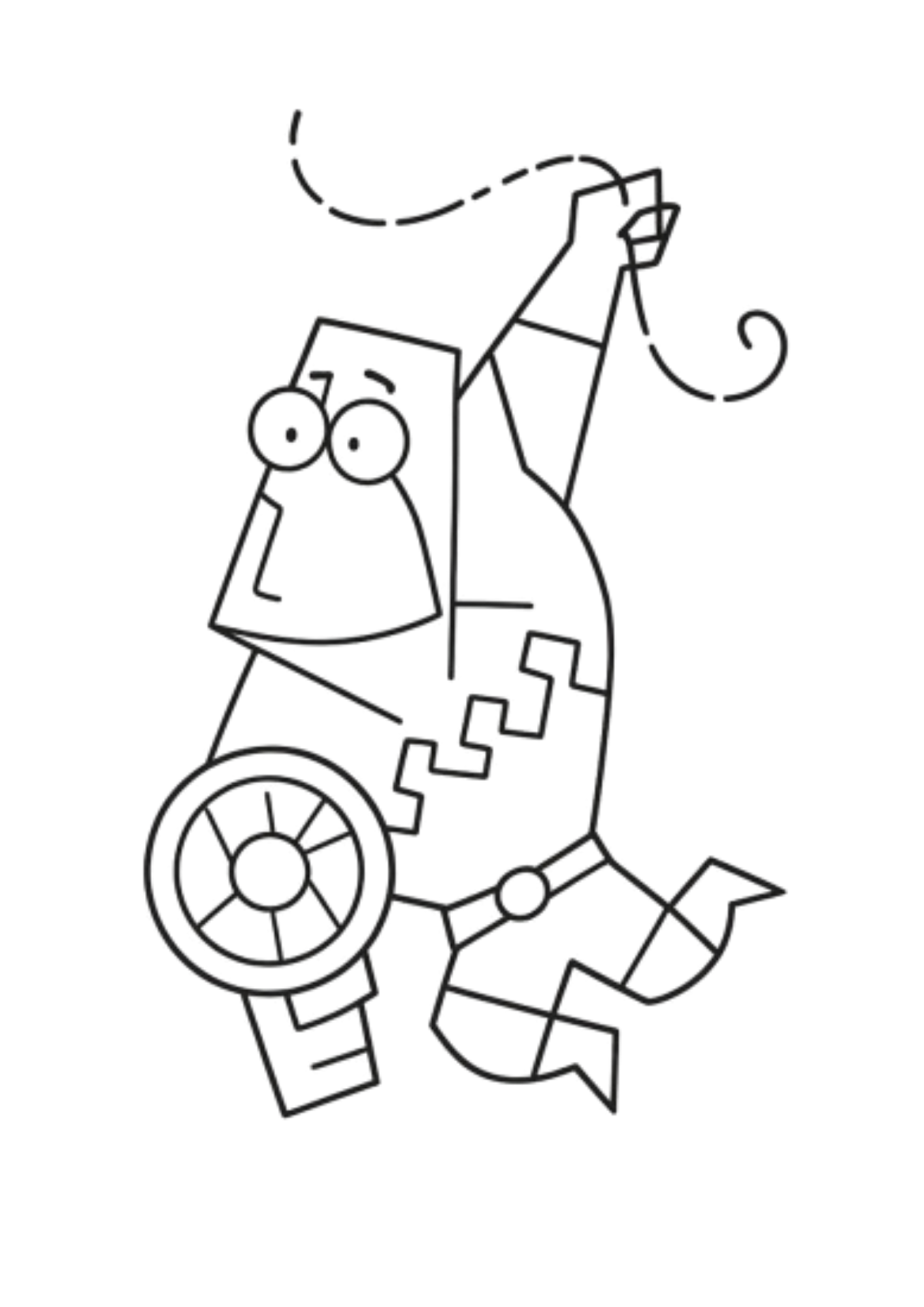 Desenho de Besouro Azul para colorir e imprimir: número 7