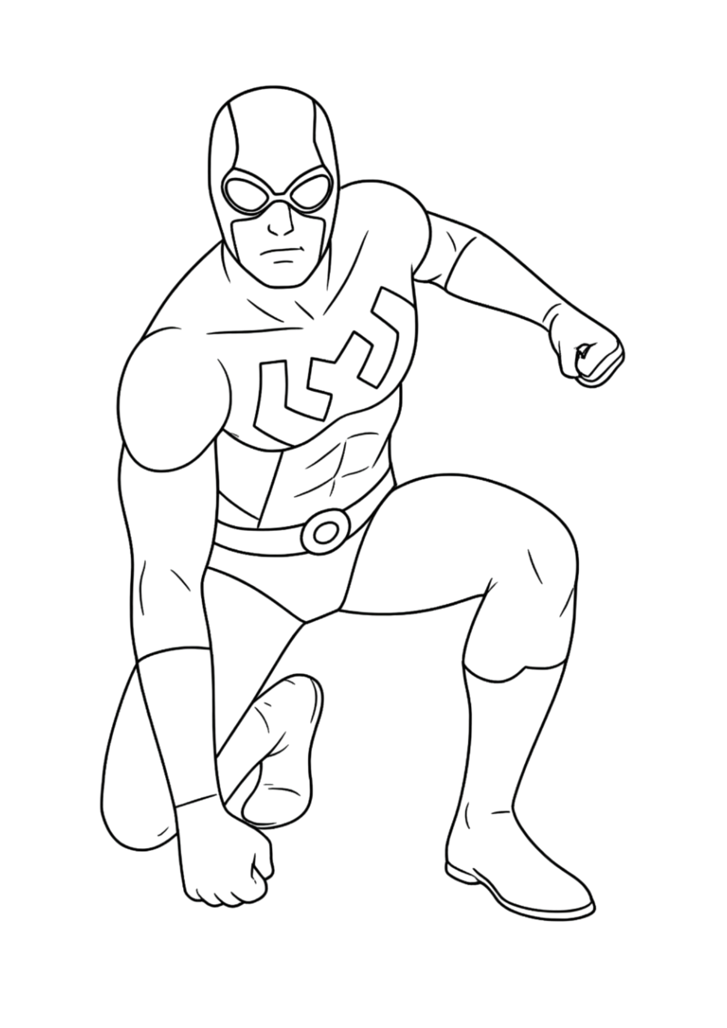 Desenho de Besouro Azul para colorir e imprimir: número 10