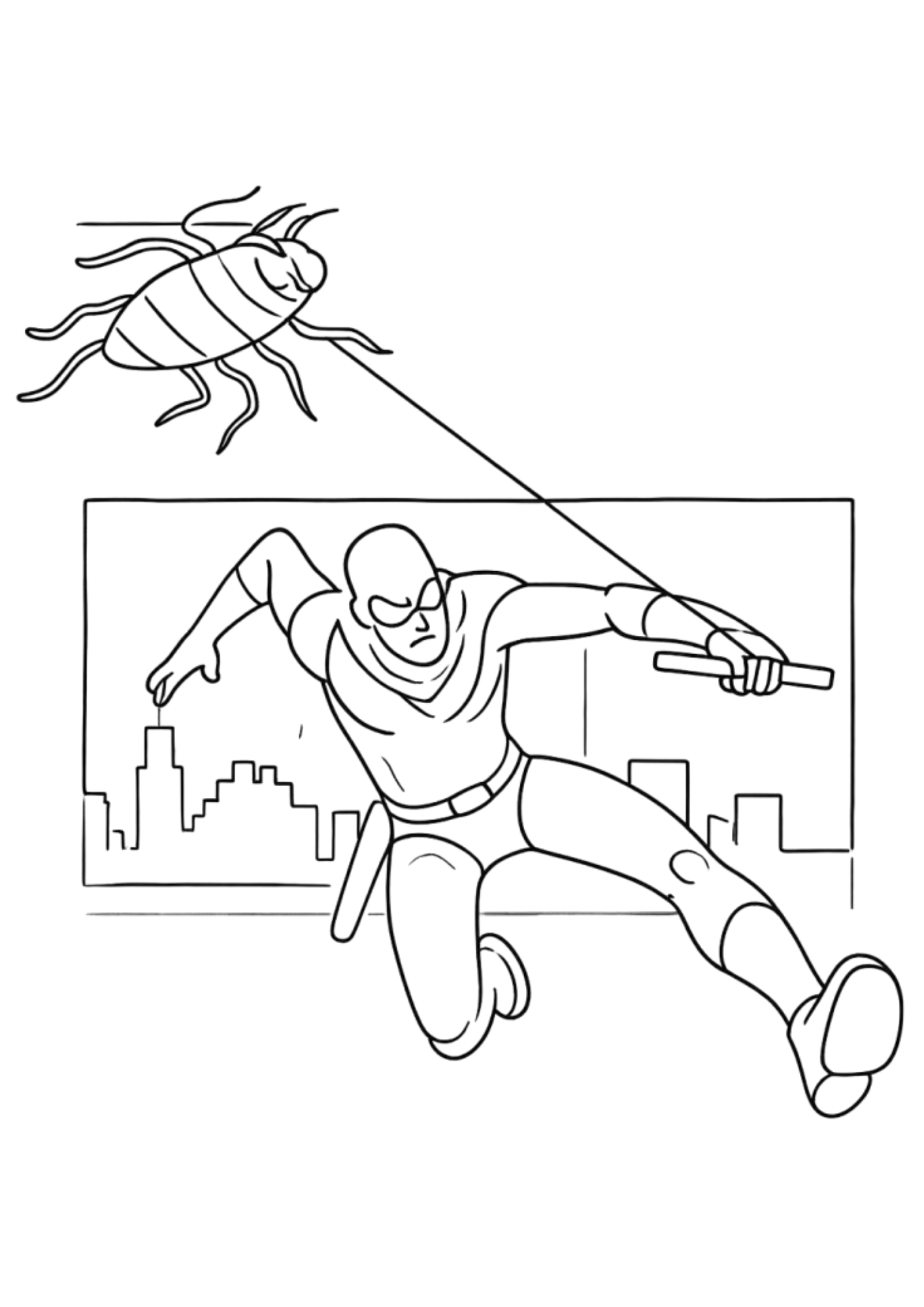 Desenho de Besouro Azul para colorir e imprimir: número 11