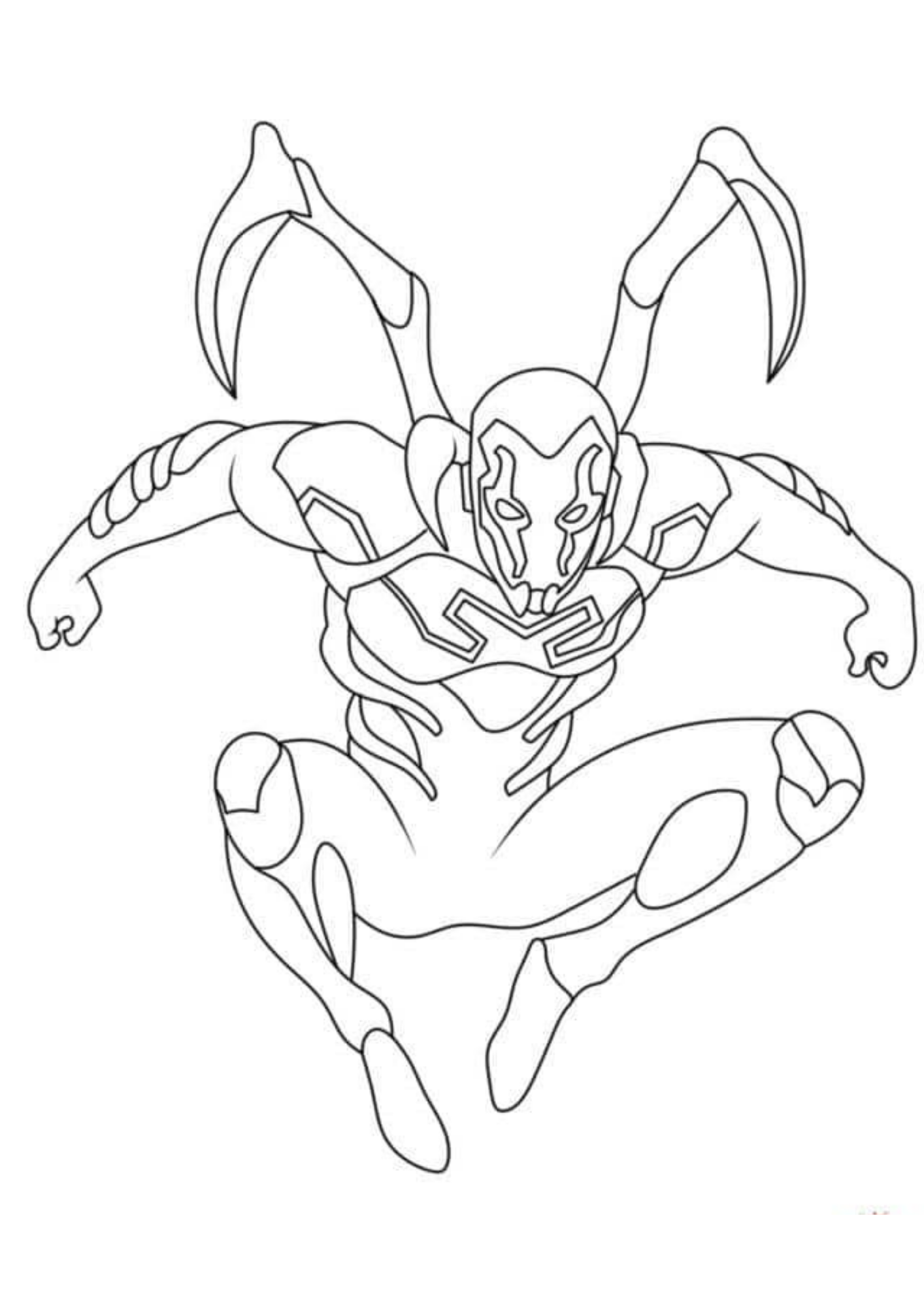 Desenho de Besouro Azul para colorir e imprimir: número 14