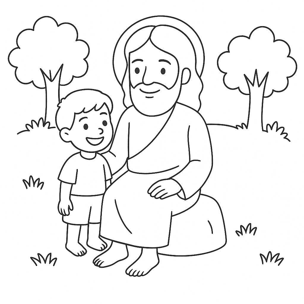 Desenho de Biblicos para colorir e imprimir: número 2