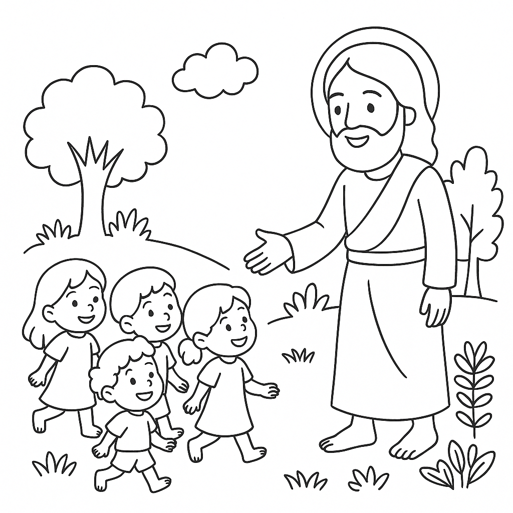 Desenho de Biblicos para colorir e imprimir: número 3