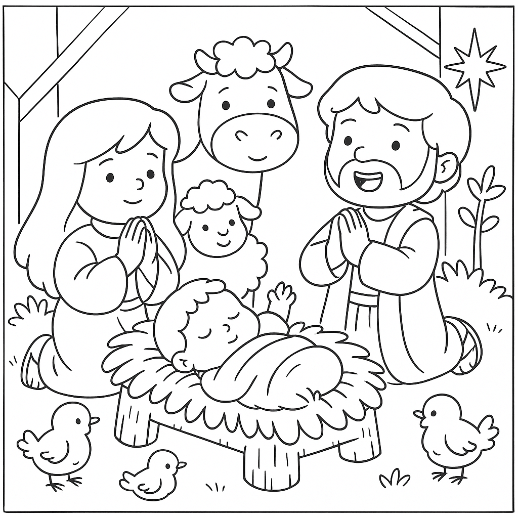 Desenho de Biblicos para colorir e imprimir: número 6