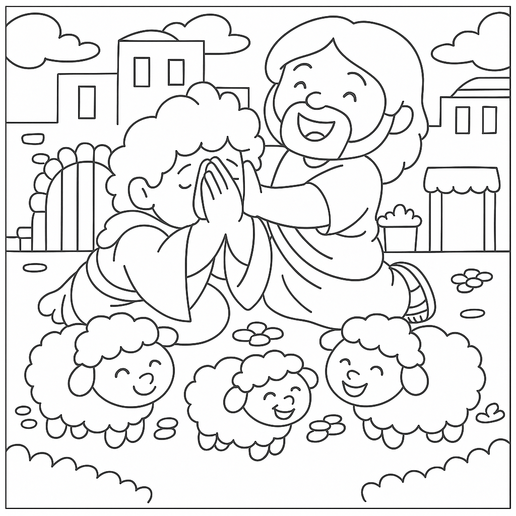Desenho de Biblicos para colorir e imprimir: número 8