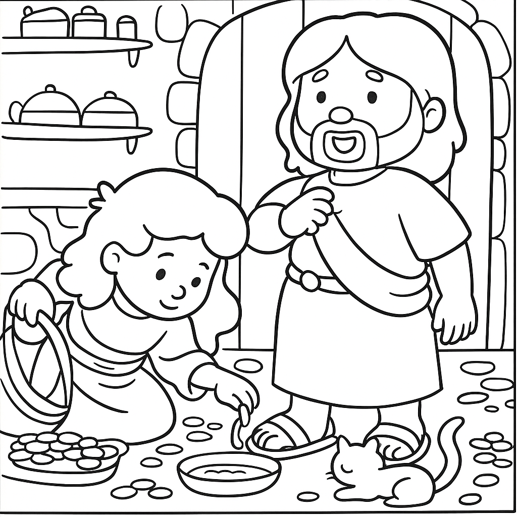 Desenho de Biblicos para colorir e imprimir: número 13