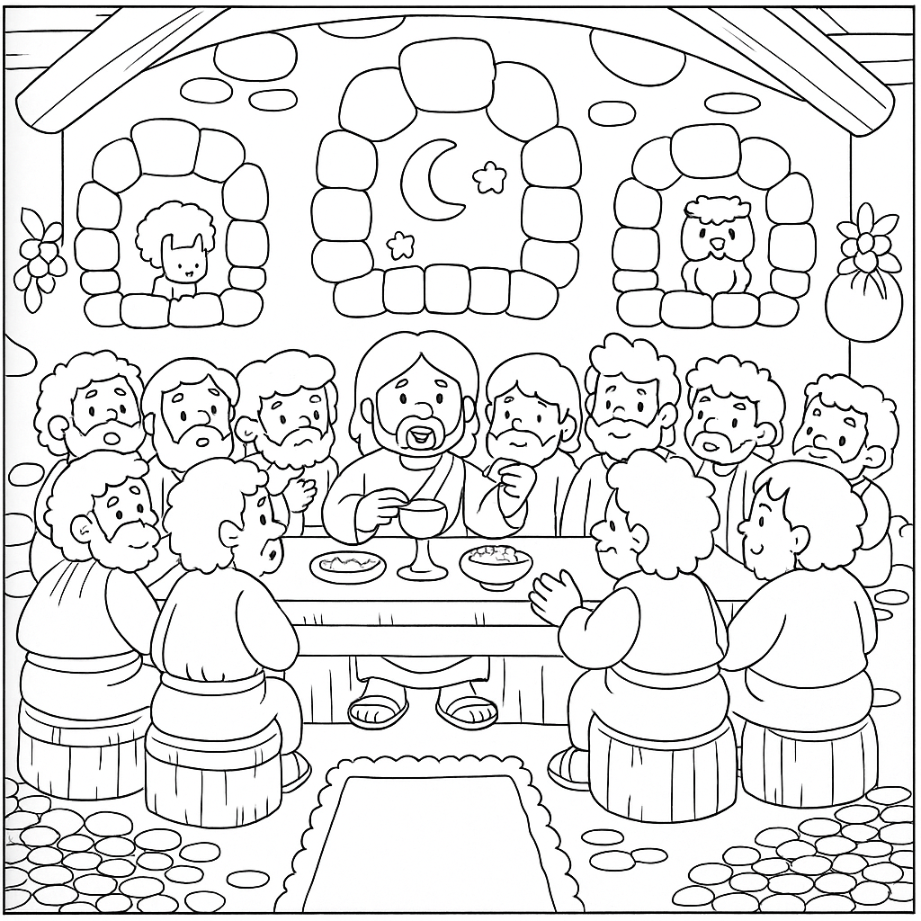 Desenho de Biblicos para colorir e imprimir: número 14