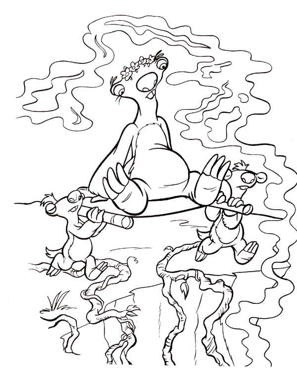 Desenho de Bicho Preguiça para colorir e imprimir: número 8