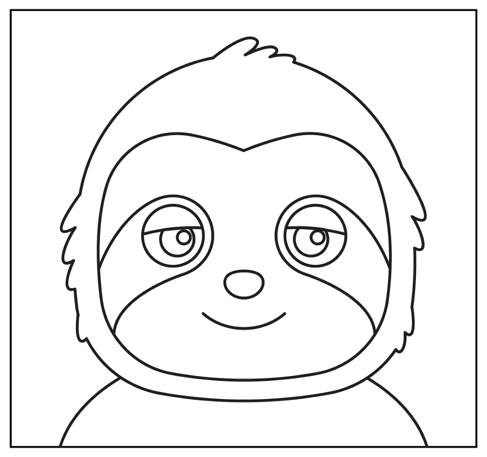 Desenho de Bicho Preguiça para colorir e imprimir: número 11