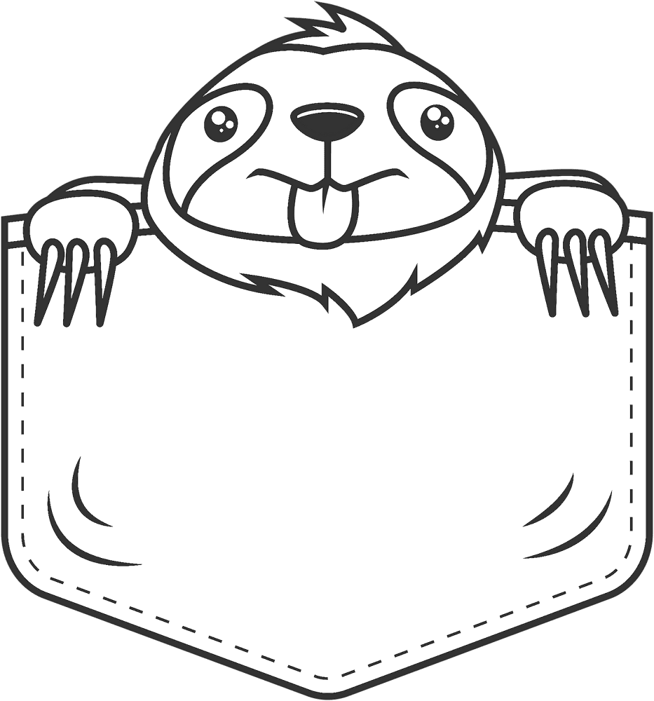 Desenho de Bicho Preguiça para colorir e imprimir: número 32