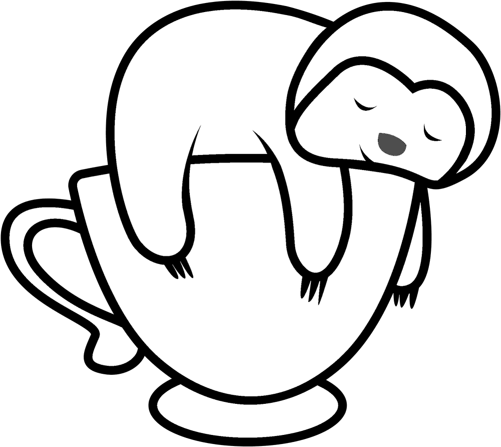 Desenho de Bicho Preguiça para colorir e imprimir: número 33