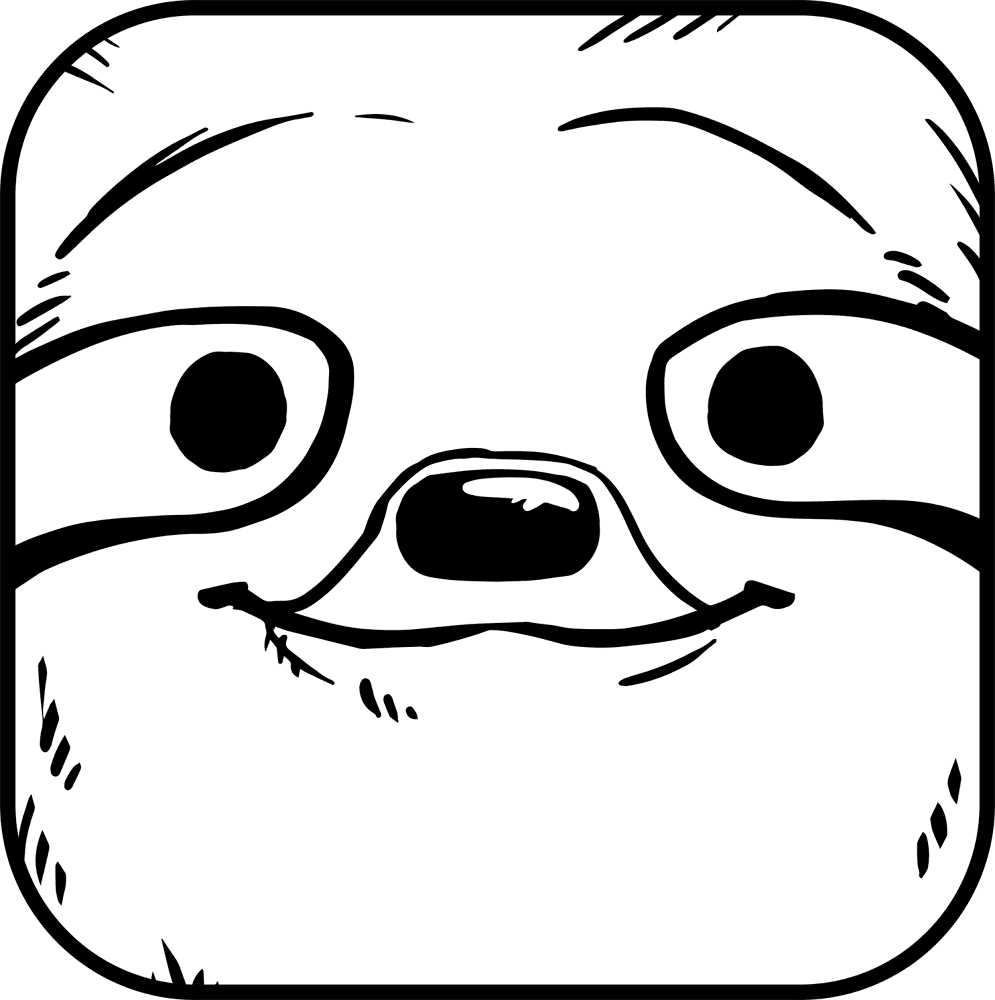 Desenho de Bicho Preguiça para colorir e imprimir: número 35