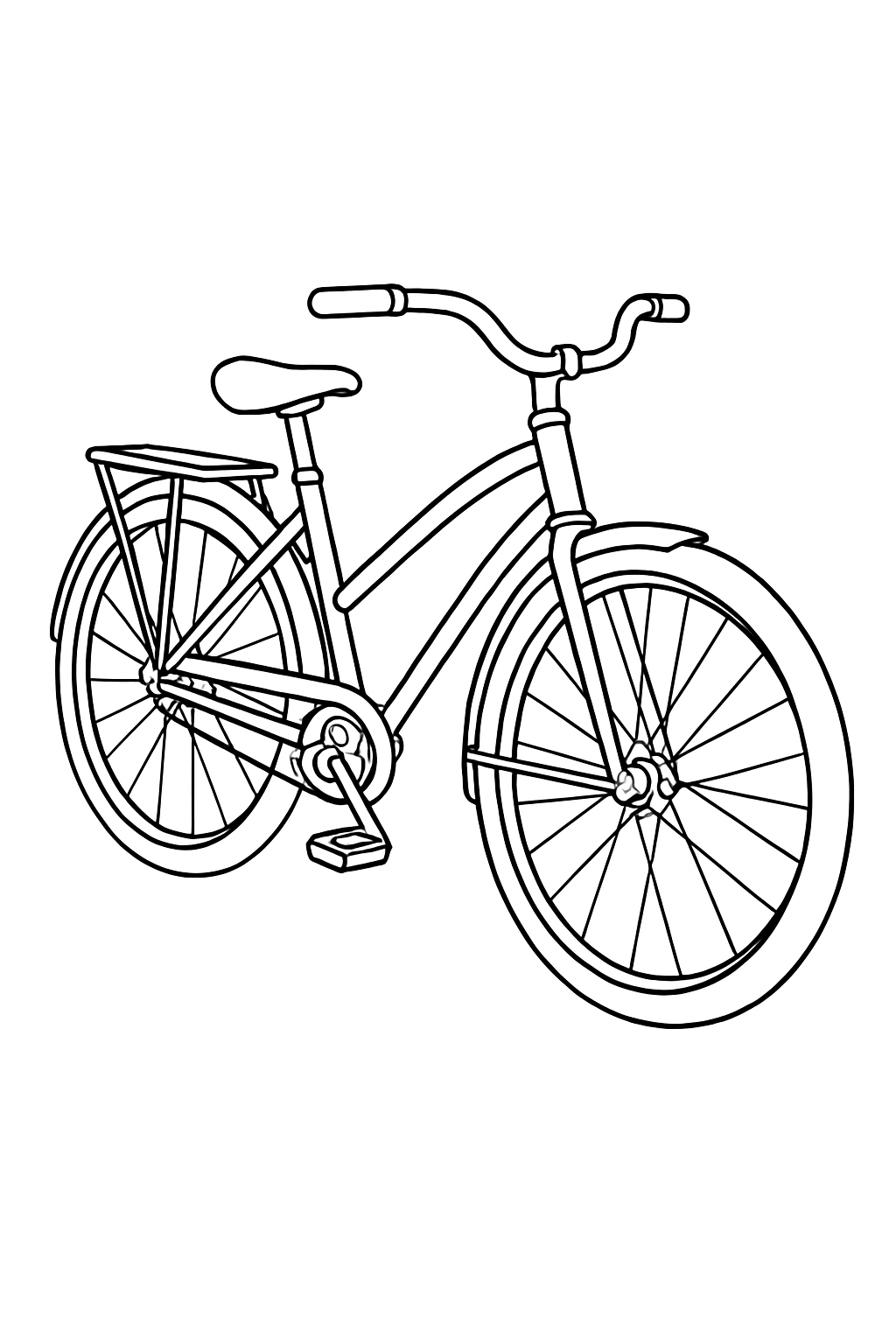 Desenho de Bicicleta para colorir e imprimir: número 4