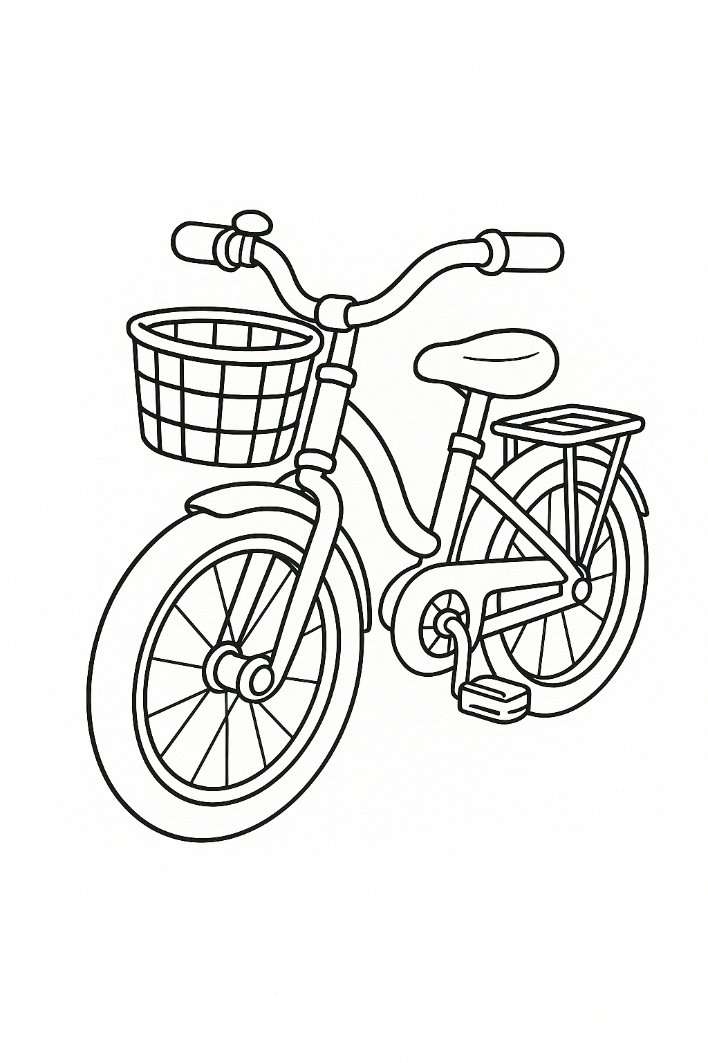 Desenho de Bicicleta para colorir e imprimir: número 5