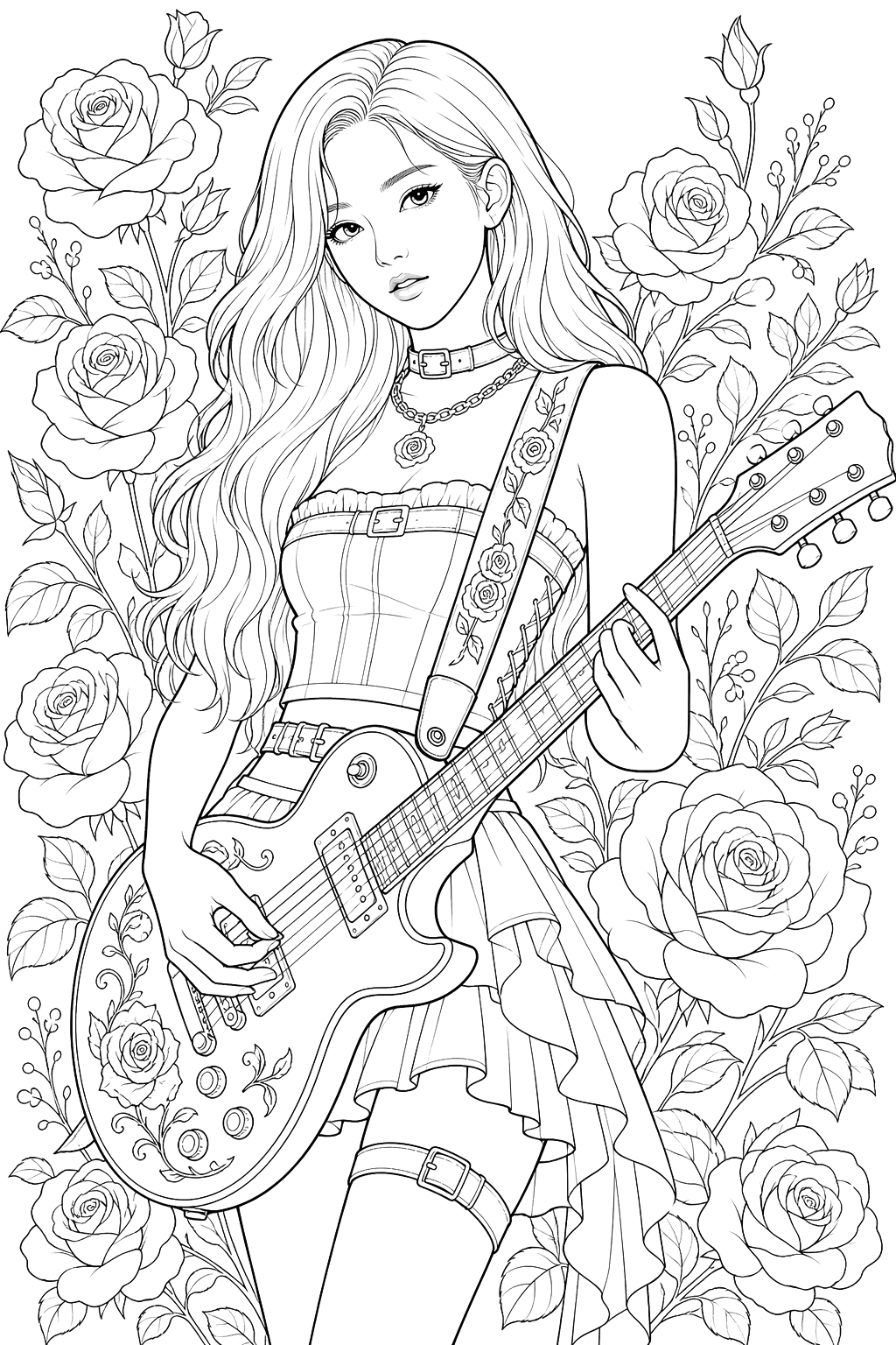 Desenho de Blackpink para colorir e imprimir: número 1